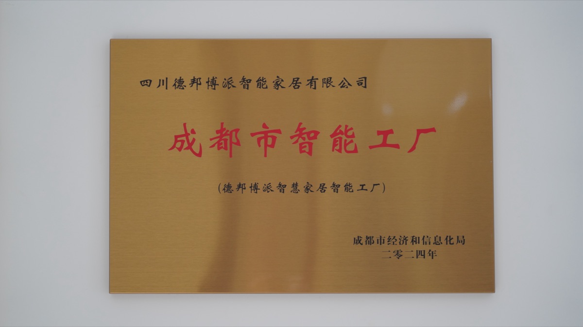 德邦博派2024成都智能工厂认证证书
