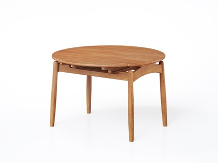 德邦博派X5007实木餐桌1.2m 全实木 收拢尺寸：1200mm*760mm*775mm
 展开尺寸：Φ1200mm*775mm 餐桌椅源头工厂直供